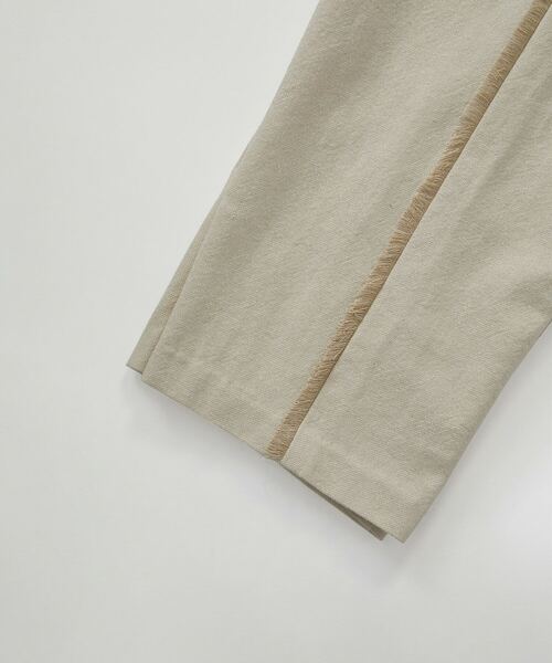 conges payes ADIEU TRISTESSE（コンジェ ペイエ アデュートリステス）の「サイドフリンジコットンパンツ（その他パンツ・レディース・キナリ/ブラック系その他・38）」の4枚目の写真