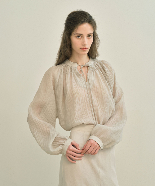 MAYVERU（メイバーユー）の「Thea Blouse _ Mint（シャツ/ブラウス・レディース・ミント・FREE）」の2枚目の写真