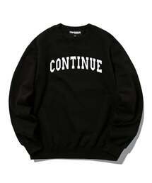 CONTINUE LOGO クルーネック - ブラック