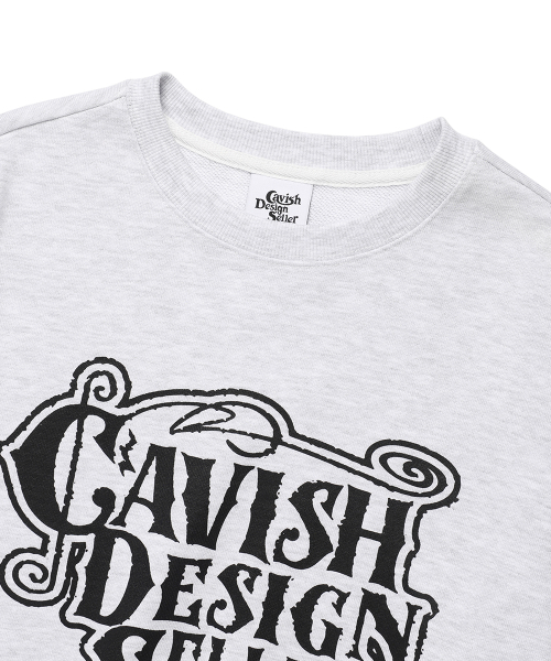 Cavish(カビシ)の「CLEF SWEATSHIRT LIGHT GREY(CV2EFUM444A)(スウェット・レディース・ライトグレー・SMALL/MEDIUM/LARGE/X-LARGE)」の3枚目の写真