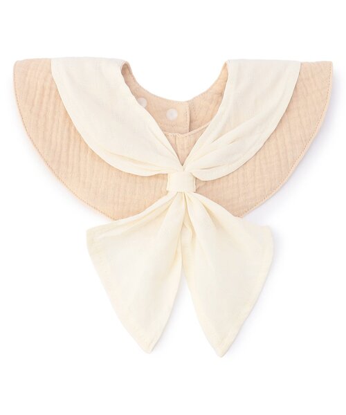 Ampersand（アンパサンド）の「ドットジャガードスカーフスタイ（スタイ/よだれかけ・キッズ・ベージュ/ブルー・90）」の6枚目の写真