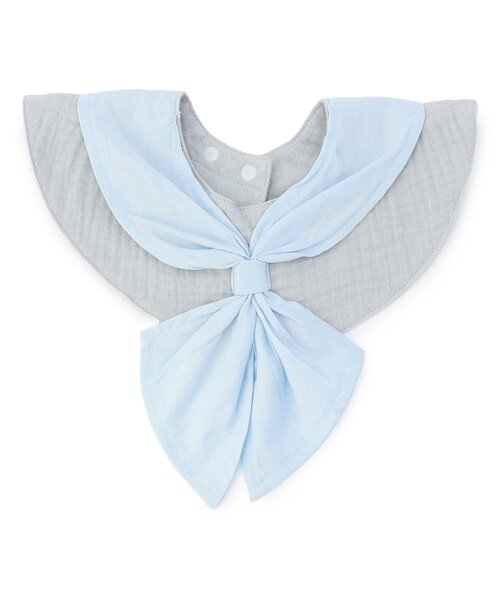 Ampersand（アンパサンド）の「ドットジャガードスカーフスタイ（スタイ/よだれかけ・キッズ・ベージュ/ブルー・90）」の7枚目の写真