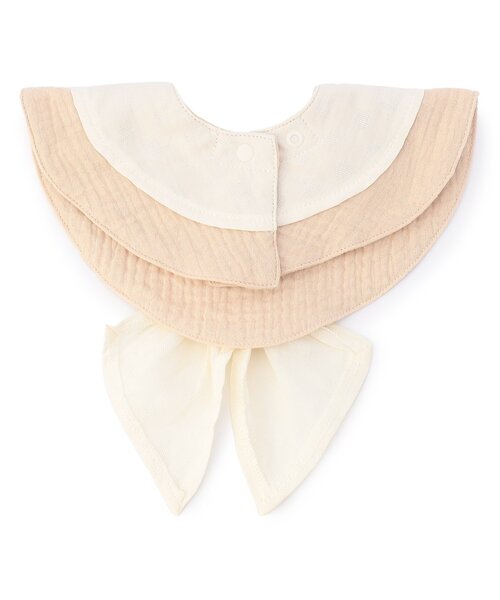 Ampersand（アンパサンド）の「ドットジャガードスカーフスタイ（スタイ/よだれかけ・キッズ・ベージュ/ブルー・90）」の8枚目の写真