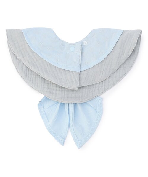 Ampersand（アンパサンド）の「ドットジャガードスカーフスタイ（スタイ/よだれかけ・キッズ・ベージュ/ブルー・90）」の9枚目の写真