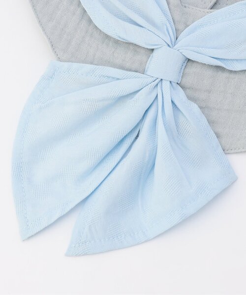 Ampersand（アンパサンド）の「ドットジャガードスカーフスタイ（スタイ/よだれかけ・キッズ・ベージュ/ブルー・90）」の11枚目の写真