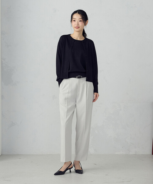 COMME CA ISM（コムサイズム）の「【宮城舞さん着用】【セットアップ対応】ポリエステルツイル　テーパードパンツ（その他パンツ・レディース・グレー/ネイビー・X-SMALL/SMALL/MEDIUM/LARGE/X-LARGE）」の11枚目の写真