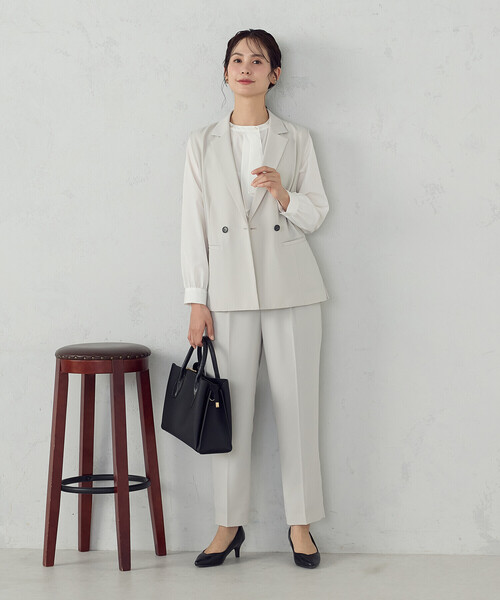 COMME CA ISM（コムサイズム）の「【宮城舞さん着用】【セットアップ対応】ポリエステルツイル　テーパードパンツ（その他パンツ・レディース・グレー/ネイビー・X-SMALL/SMALL/MEDIUM/LARGE/X-LARGE）」の16枚目の写真