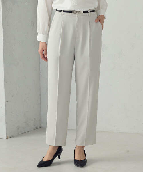 COMME CA ISM（コムサイズム）の「【宮城舞さん着用】【セットアップ対応】ポリエステルツイル　テーパードパンツ（その他パンツ・レディース・グレー/ネイビー・X-SMALL/SMALL/MEDIUM/LARGE/X-LARGE）」の19枚目の写真