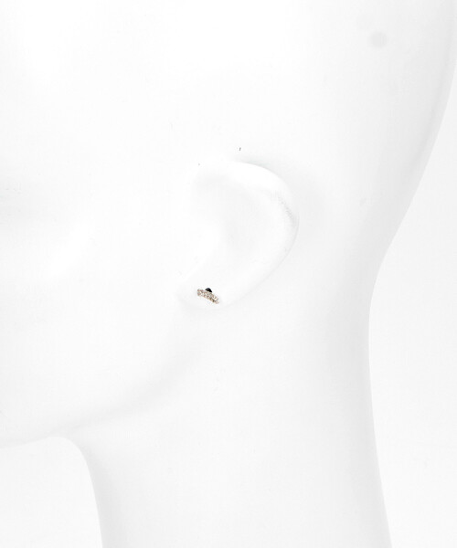 FREAK'S STORE(フリークスストア)の「Diamond line earrings/ダイヤモンドピアス/ダイヤモンド ライン イヤリングス(ピアス(両耳用)・レディース・シルバー・ONE SIZE)」の4枚目の写真