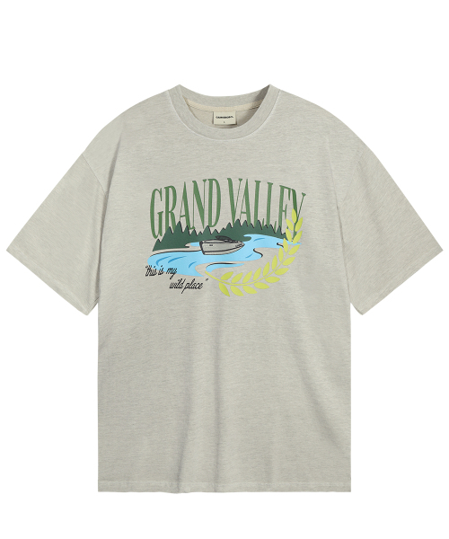 GAINSBORO（ゲインズボロ）の「[クールコットン] ピグメントグランドベリーTシャツ_ベージュ（Tシャツ/カットソー・メンズ・その他・LARGE/MEDIUM/SMALL）」の2枚目の写真