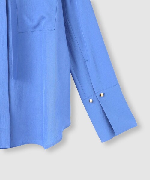 allureville（アルアバイル）の「ブライトツイルアシメボウブラウス（シャツ/ブラウス・レディース・ブラウン/オフホワイト/ブルー・2）」の14枚目の写真