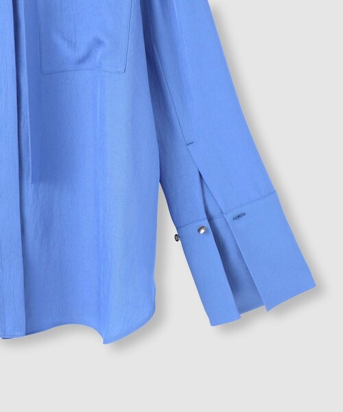 allureville（アルアバイル）の「ブライトツイルアシメボウブラウス（シャツ/ブラウス・レディース・ブラウン/オフホワイト/ブルー・2）」の15枚目の写真