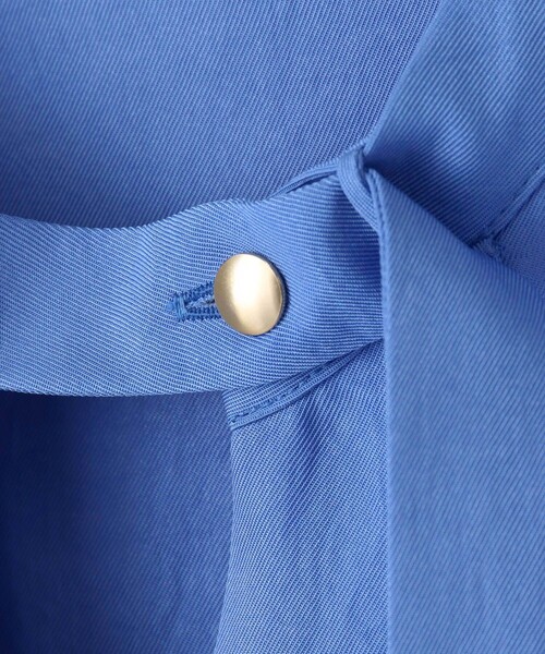 allureville（アルアバイル）の「ブライトツイルアシメボウブラウス（シャツ/ブラウス・レディース・ブラウン/オフホワイト/ブルー・2）」の16枚目の写真