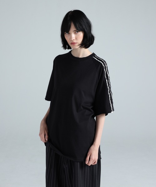 Y-3（ワイスリー）の「Y-3 RAW EDGE 3 STRIPES SHORT SLEEVE TEE（Tシャツ/カットソー・メンズ・ブラック・XX-LARGE/X-LARGE/LARGE/MEDIUM/SMALL/X-SMALL/XX-SMALL）」の8枚目の写真