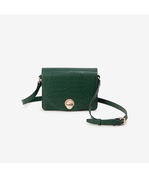 ANODDS（アンオズ）の「ISLE MINI CROC shoulder bag 3 color（ショルダーバッグ・レディース・ブラック/ベージュ/ネイビー/グリーン/アイボリー/バーガンディー・FREE）」の4枚目の写真