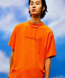 [UNISEX] Detachable Chain Terry T-Shirt (Orange)