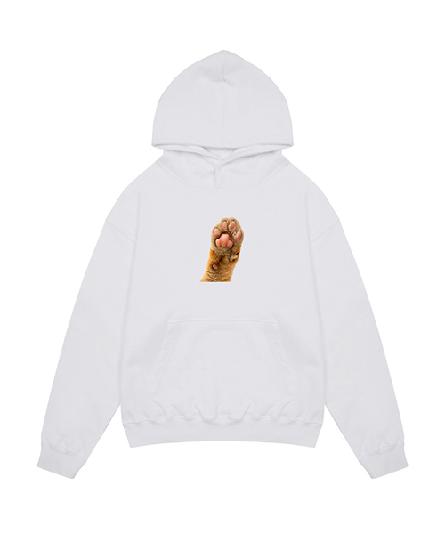 ARIGHTANGLE(アライトアングル)の「CAT FOOT HOODIE (2 COLOR)(パーカー・レディース・ホワイト/ブラック・FREE)」の1枚目の写真