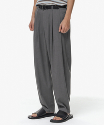 BEARDED KID（ビアーデッドキッド）の「バンディングシルエットパンツ グレー（スラックス）」