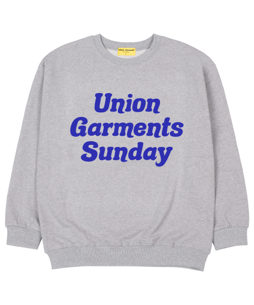 Union Garments(ユニオンガーメンツ)の「サンデイガーメンツ 裏毛 オーバーサイズ スウェットTシャツ グレー(スウェット・レディース・その他・MEDIUM/LARGE/X-LARGE/XX-LARGE)」の1枚目の写真