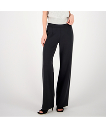 Semi Wide Legging Slacks _Black