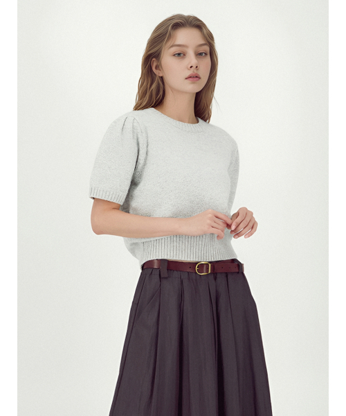 ACUD（アクド）の「Balloon Shoulder Half Knit _Grey（ニット/セーター・レディース・ライトグレー・FREE）」の3枚目の写真