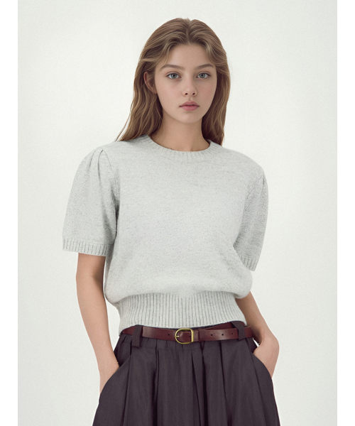ACUD（アクド）の「Balloon Shoulder Half Knit _Grey（ニット/セーター・レディース・ライトグレー・FREE）」の5枚目の写真