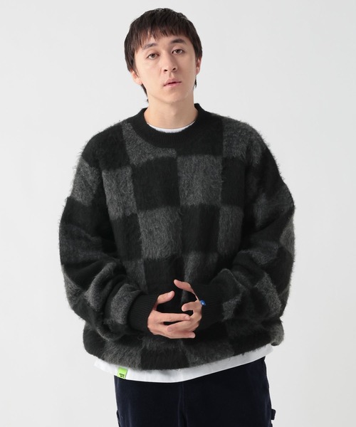 Supreme チェッカーパターン ニットセーター M Supreme ゴールデン