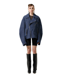 GREEDILOUS（グリディアス）の「Utopia Back Printing Tweed Rider Jacket（ライダースジャケット）」