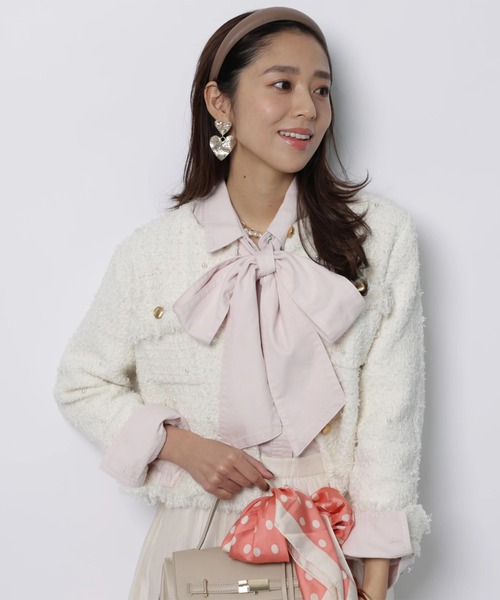 新品☆JUSGLITTY ティアードスリーブニット JUSGLITTY（ジャスグリッティー）の「ティアードスリーブニット