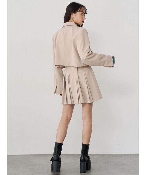 MURUA（ムルーア）の「【セットアップ対応】ダブルプリーツミニスカート（スカート・レディース・ミント/グレー/ブラック/ベージュ・1/2）」の17枚目の写真