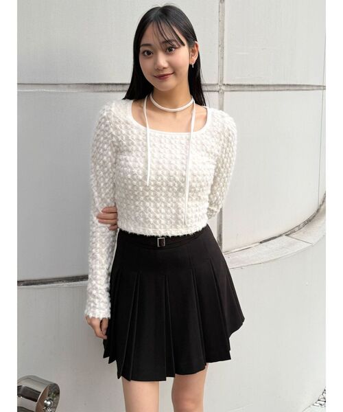 MURUA（ムルーア）の「【セットアップ対応】ダブルプリーツミニスカート（スカート・レディース・ミント/グレー/ブラック/ベージュ・1/2）」の18枚目の写真