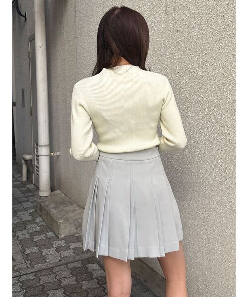 MURUA（ムルーア）の「【セットアップ対応】ダブルプリーツミニスカート（スカート・レディース・ミント/グレー/ブラック/ベージュ・1/2）」の12枚目の写真
