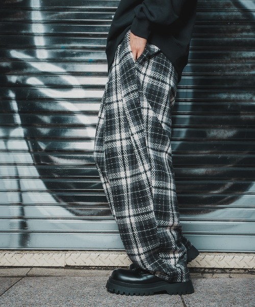 En serio TOKYO(エンソリオトーキョー)の「チェックワイドパンツ(スラックス・メンズ・A/B/C・SMALL/LARGE/MEDIUM)」の5枚目の写真