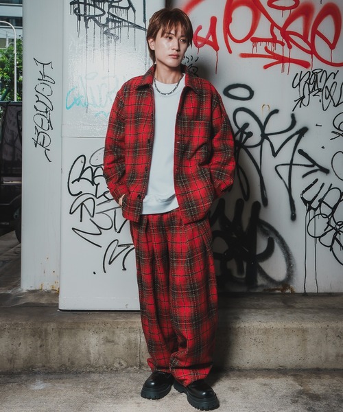 En serio TOKYO(エンソリオトーキョー)の「チェックワイドパンツ(スラックス・メンズ・A/B/C・SMALL/LARGE/MEDIUM)」の13枚目の写真