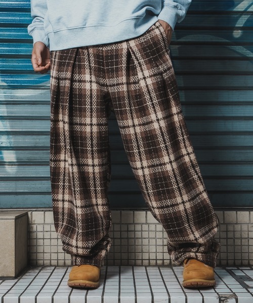 En serio TOKYO(エンソリオトーキョー)の「チェックワイドパンツ(スラックス・メンズ・A/B/C・SMALL/LARGE/MEDIUM)」の14枚目の写真