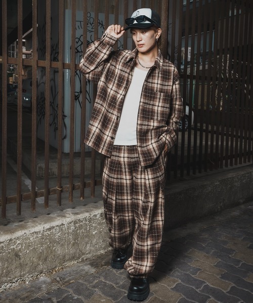 En serio TOKYO(エンソリオトーキョー)の「チェックワイドパンツ(スラックス・メンズ・A/B/C・SMALL/LARGE/MEDIUM)」の19枚目の写真