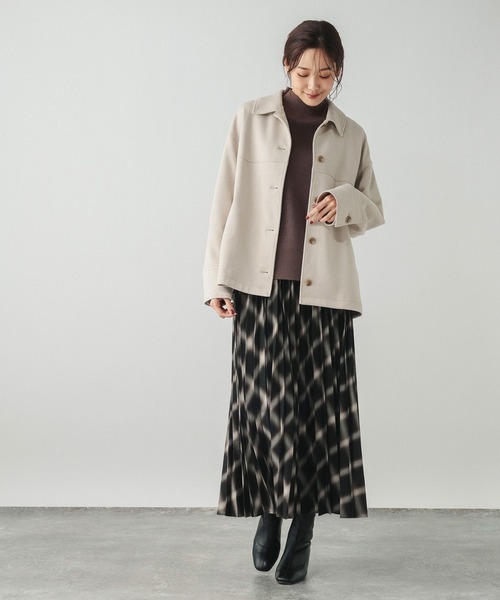 GLOBAL WORK(グローバルワーク)の「マシュマロスエードジャケット/632429(テーラードジャケット・レディース・ブラウン系その他3/チャコールグレー/アイボリー・L/M)」の11枚目の写真