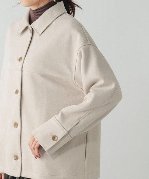 GLOBAL WORK(グローバルワーク)の「マシュマロスエードジャケット/632429(テーラードジャケット・レディース・ブラウン系その他3/チャコールグレー/アイボリー・L/M)」の21枚目の写真