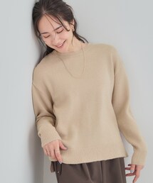 【S-LL/洗濯機可】さりげないラメが上品 クルーネックニット