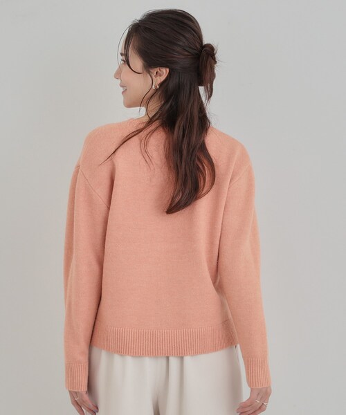 DRESKIP(ドレスキップ)の「【S-LL/洗濯機可】さりげないラメが上品 クルーネックニット(ニット/セーター・レディース・ベージュ/グリーン系/ピンク系/オフホワイト/ネイビー・01/03/02/04)」の19枚目の写真