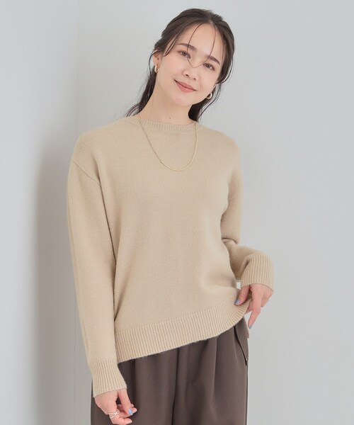 DRESKIP(ドレスキップ)の「【S-LL/洗濯機可】さりげないラメが上品 クルーネックニット(ニット/セーター・レディース・ベージュ/グリーン系/ピンク系/オフホワイト/ネイビー・01/03/02/04)」の22枚目の写真