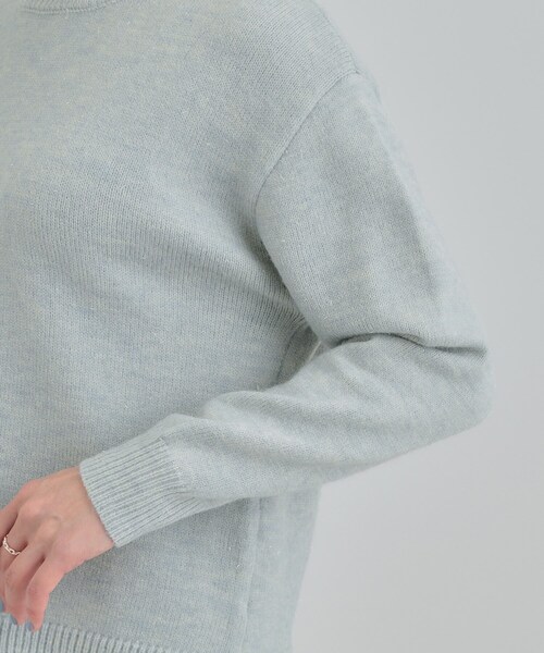 DRESKIP(ドレスキップ)の「【S-LL/洗濯機可】キラキラ光るラメが上品 クルーネックニット(ニット/セーター・レディース・ベージュ/グリーン系/ピンク系/オフホワイト/ネイビー・01/03/02/04)」の10枚目の写真