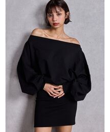 GYDA（ジェイダ）の「GGドッキングオフショルスウェットワンピース（ワンピース）」