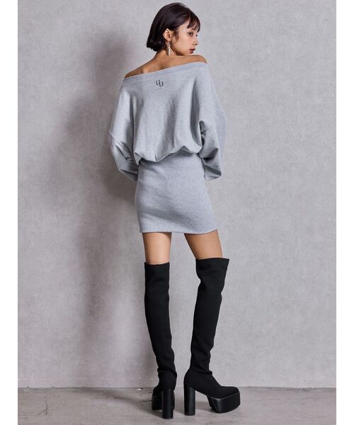 GYDA（ジェイダ）の「GGドッキングオフショルスウェットワンピース（ワンピース・レディース・ピンク/グレー/ブラック・FREE）」の16枚目の写真