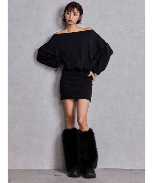 GYDA（ジェイダ）の「GGドッキングオフショルスウェットワンピース（ワンピース・レディース・ピンク/グレー/ブラック・FREE）」の20枚目の写真