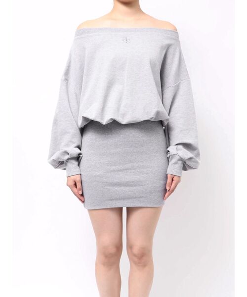 GYDA（ジェイダ）の「GGドッキングオフショルスウェットワンピース（ワンピース・レディース・ピンク/グレー/ブラック・FREE）」の22枚目の写真