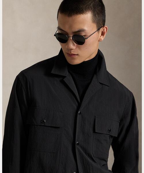 POLO RALPH LAUREN(ポロ ラルフ ローレン)の「ライトウェイト ユーティリティ オーバーシャツ(シャツ/ブラウス・メンズ・ブラック系1・S/M/L)」の5枚目の写真