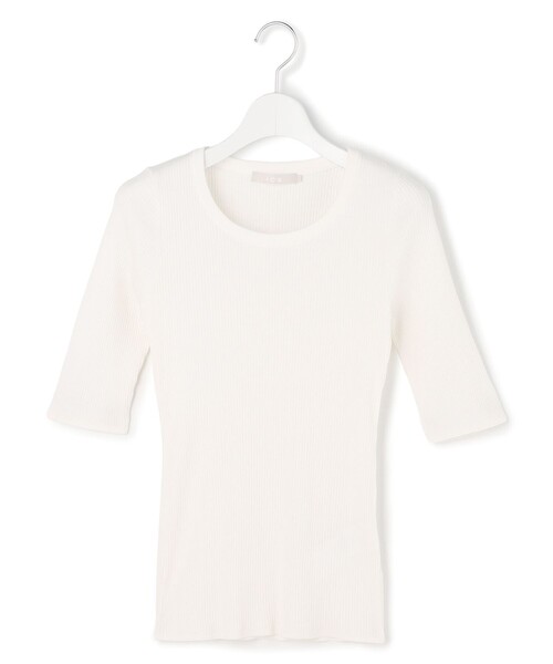 ICB（アイシービー）の「4×2リブ プルオーバーカットソー（Tシャツ/カットソー・レディース・ダルブルー系1/アイボリー系/ブラック系/ネイビー系1・SMALL/X-SMALL/MEDIUM）」の13枚目の写真