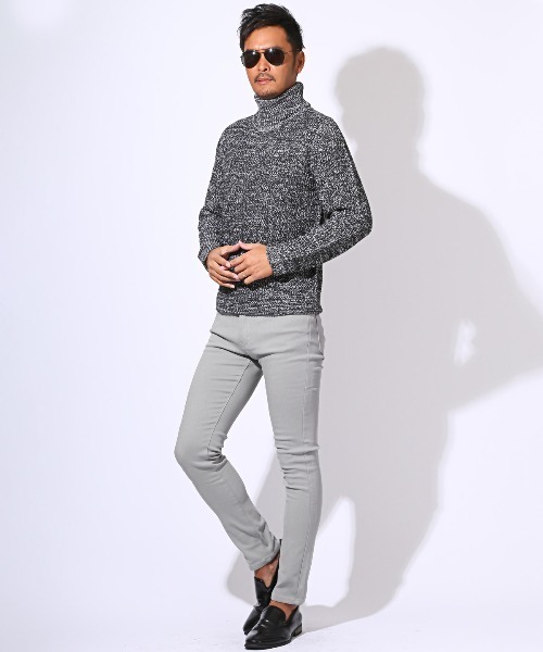 LUXSTYLE(ラグスタイル)の「裏起毛スーパーストレッチスキニーパンツ(チノパンツ・メンズ・ネイビー/ホワイト/グレー/チャコールグレー/ブラック・S/M/L/XL/XXL)」の13枚目の写真