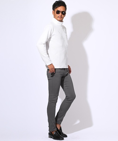 LUXSTYLE(ラグスタイル)の「裏起毛スーパーストレッチスキニーパンツ(チノパンツ・メンズ・ネイビー/ホワイト/グレー/チャコールグレー/ブラック・S/M/L/XL/XXL)」の15枚目の写真